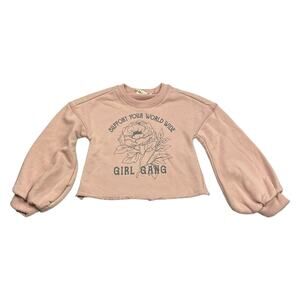 Girls Mia Joy Support Your World Wide Girl Gang Sweatshirt